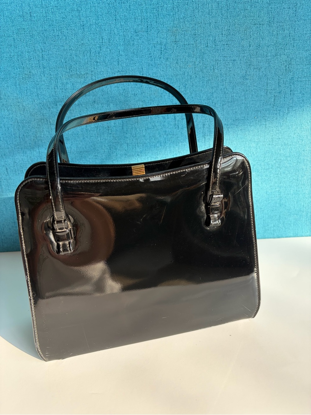Classic Theodor of California Black Patent Leather Purse Hand Bag